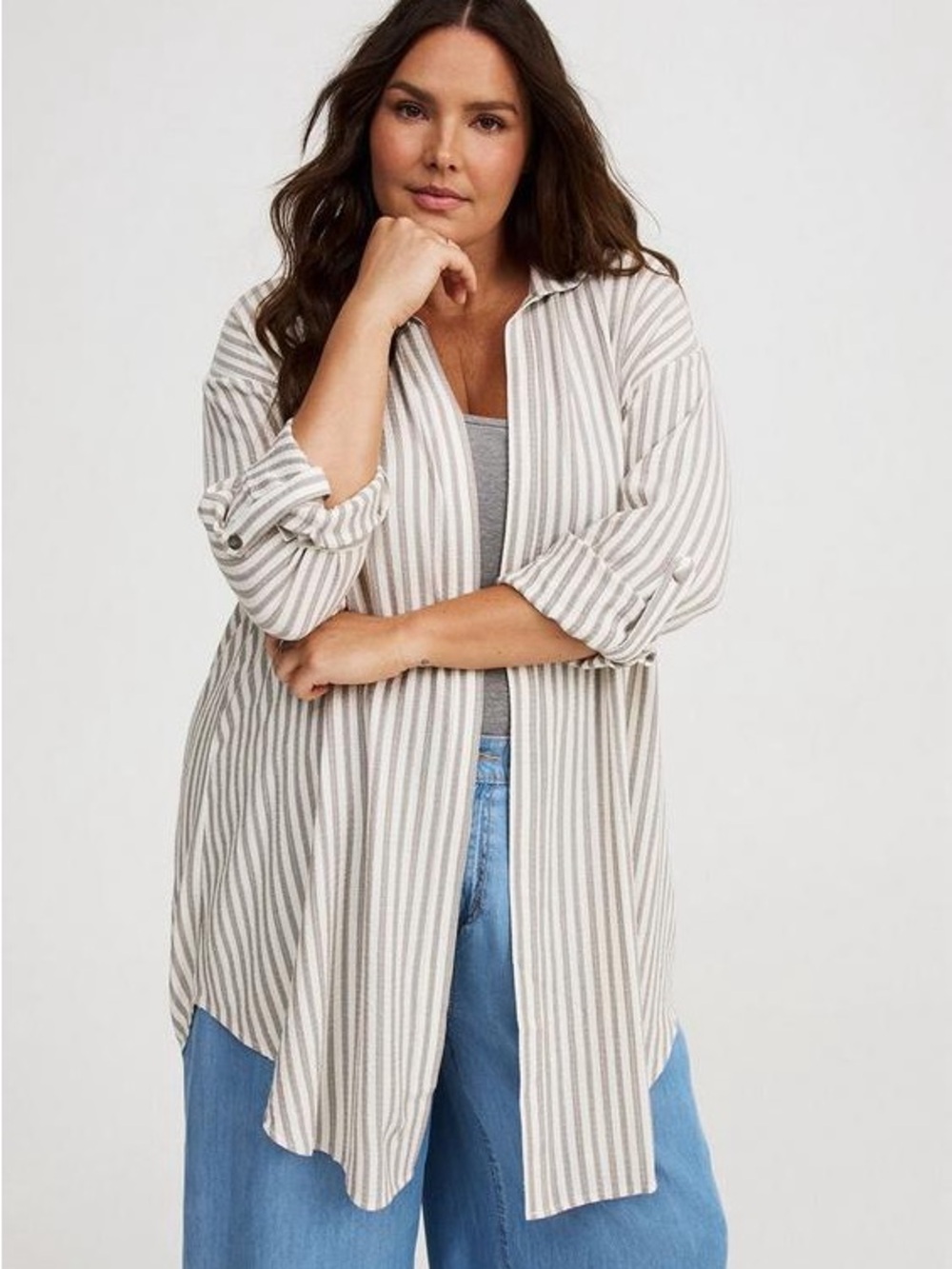 Torrid Oversized Shirt Kimono